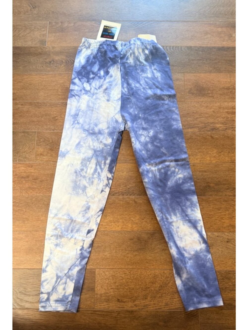 Vintage One Step UP Leggings Large L Blue tie Dye Made in Taiwan NWT - Picture 3 of 5